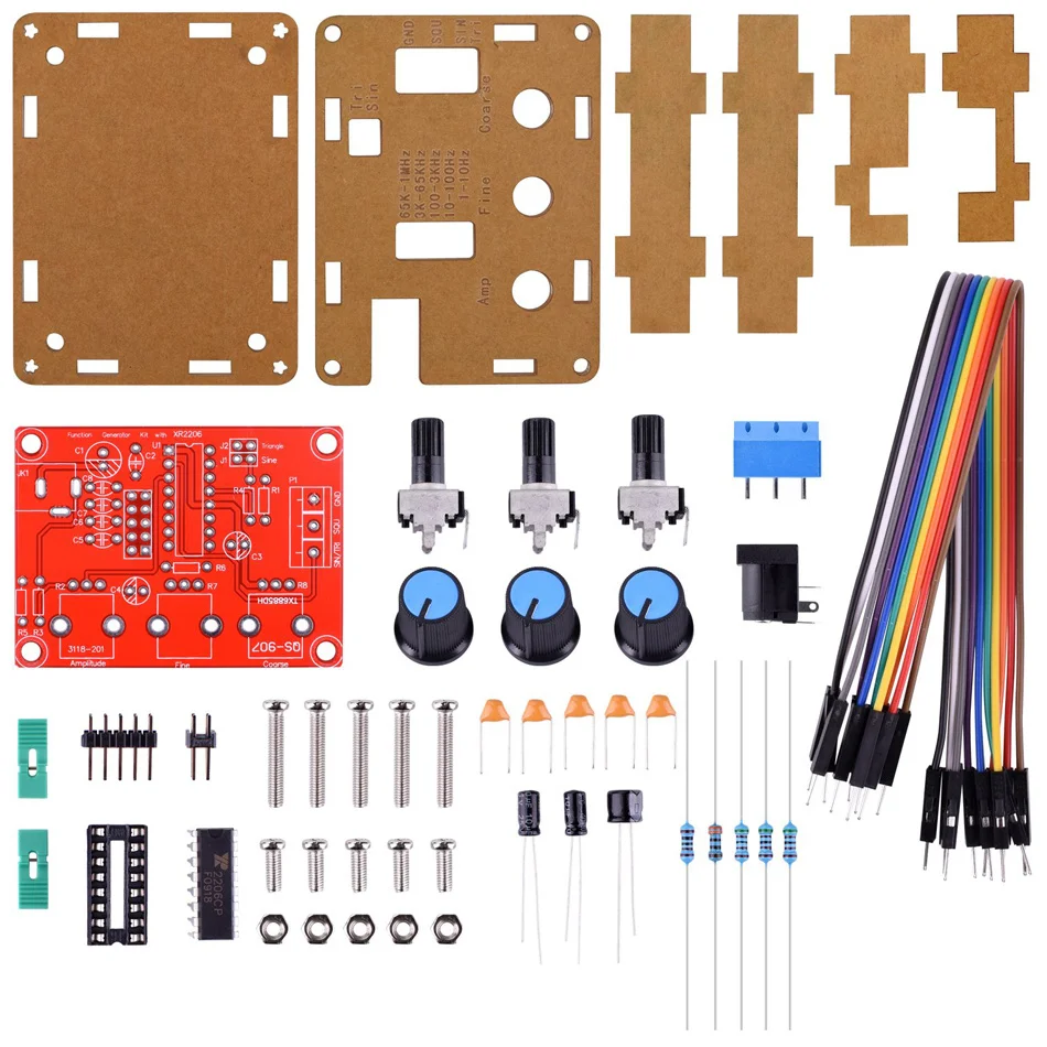 1HZ-1MHZ XR2206 Function Signal Generator DIY Kit Sine/Triangle/Square Output Signal Generator Adjustable Frequency Amplitude
1HZ-1MHZ XR2206 Function Signal Generator DIY Kit Sine/Triangle/Square Output Signal Generator Adjustable Frequency Amplitude