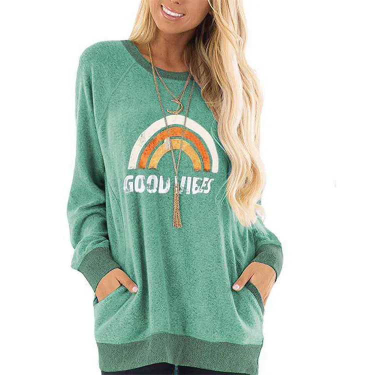 New Sweater Autumn and Winter Color Contrast Splicing Long Sleeve Sweatshirt Leisure Women's Wear
New Sweater Autumn and Winter Color Contrast Splicing Long Sleeve Sweatshirt Leisure Women's Wear