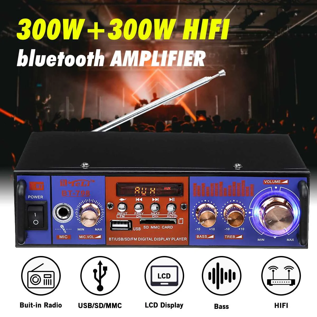 12V 220V Мини HIFI цифровой аудио стерео bluetooth Мощность усилитель басов SD FM радио, Hi-Fi, Мощность усилитель стерео аудио процессор
12V 220V Мини HIFI цифровой аудио стерео bluetooth Мощность усилитель басов SD FM радио, Hi-Fi, Мощность усилитель стерео аудио процессор