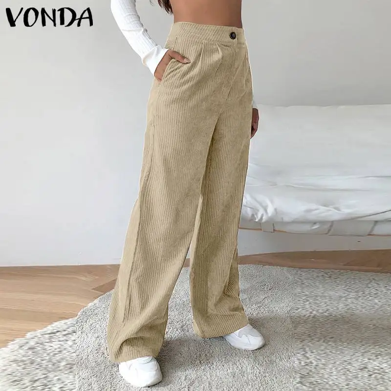Женские Элегантные однотонные брюки 2021 VONDA повседневные плиссированные длинные брюки с высокой талией широкие брюки палаццо женские брюки
Женские Элегантные однотонные брюки 2021 VONDA повседневные плиссированные длинные брюки с высокой талией широкие брюки палаццо женские брюки