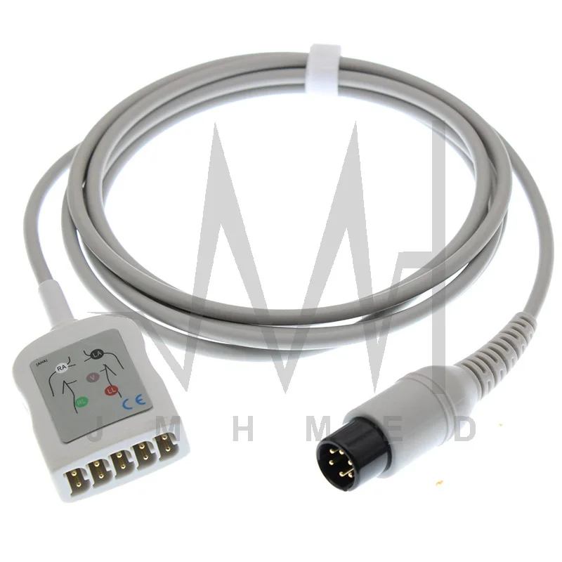 6P to 5 Leads ECG EKG Trunk Cable for AAMI6P Sapcelabs Welchallyn Edan Monitor,IEC or AHA Lifelink (LL) Intermediate Adapter
6P to 5 Leads ECG EKG Trunk Cable for AAMI6P Sapcelabs Welchallyn Edan Monitor,IEC or AHA Lifelink (LL) Intermediate Adapter