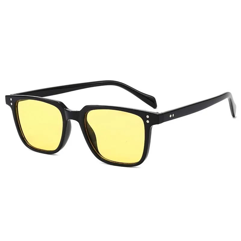 New Square Sunglasses Men Women Retro Metal Rivet Small Frame Sun Glasses Fashion Photochromic Ocean Lens Eyeglasses | Аксессуары для