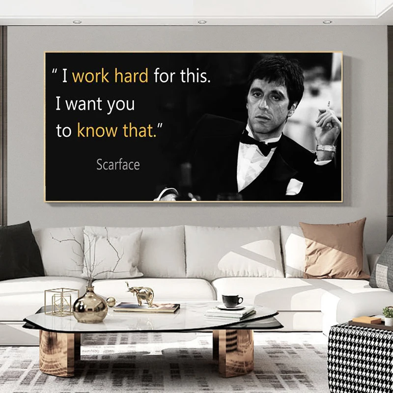 Canvas Painting Scarface Movie Quotes Poster Extraordinary Wall Art Print Tony Montana Portrait Wall Picture for Living Room
Canvas Painting Scarface Movie Quotes Poster Extraordinary Wall Art Print Tony Montana Portrait Wall Picture for Living Room
