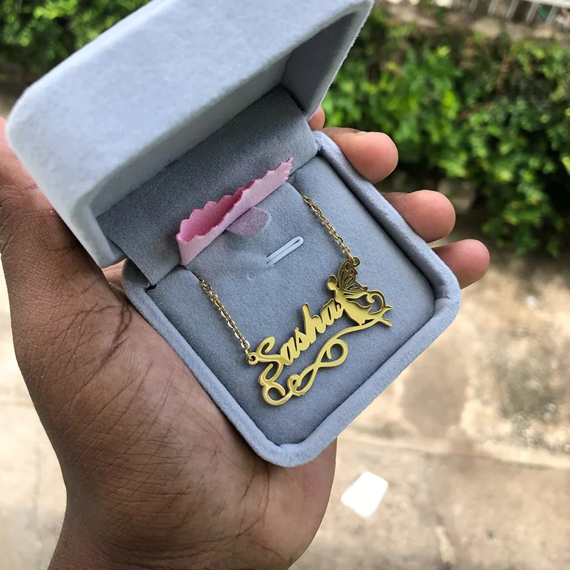 Personalized Infinite Angel Name Necklace For Women Stainless Steel Custom Gold Name Pendant Necklaces Jewelry Christmas Gift
Personalized Infinite Angel Name Necklace For Women Stainless Steel Custom Gold Name Pendant Necklaces Jewelry Christmas Gift