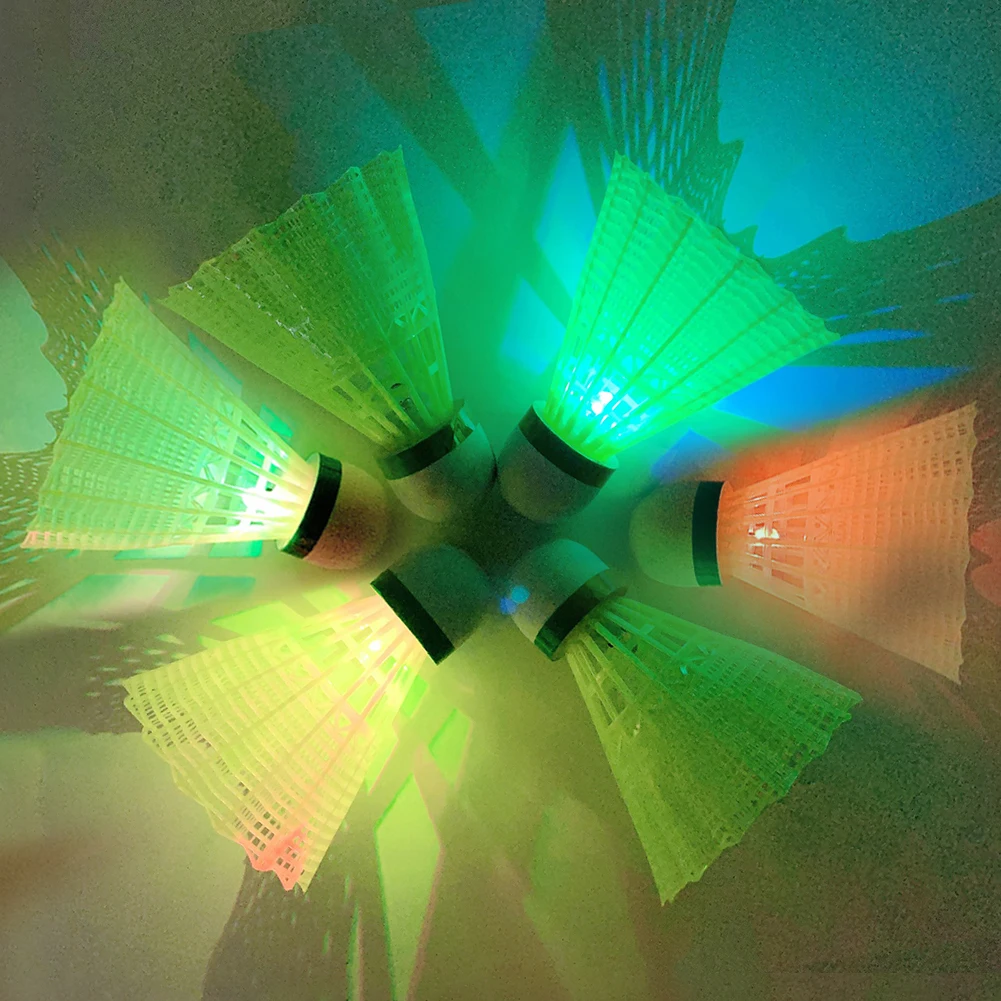 6pcs Night Glowing Battery Powered Activities Fun LED Badminton Shuttlecock Games Portable Gifts Toys Sports Outdoor Indoor Home
6pcs Night Glowing Battery Powered Activities Fun LED Badminton Shuttlecock Games Portable Gifts Toys Sports Outdoor Indoor Home