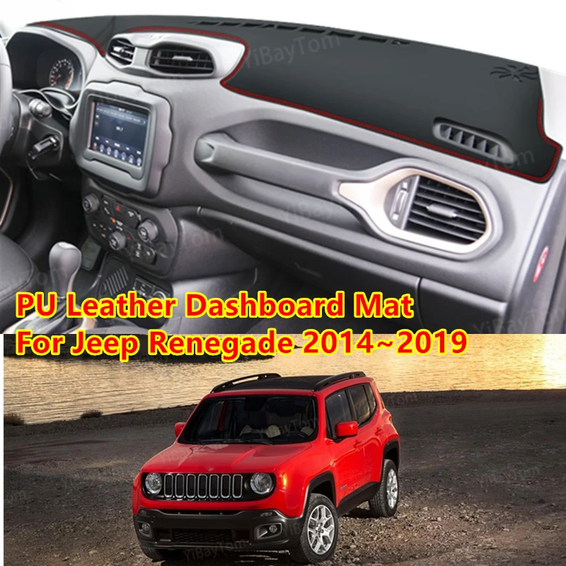 For Jeep Renegade 2014~2019 PU Leather Anti-Slip Mat Sunshade Dashmat Protect Carpet Dashboard Cover Pad Accessories
For Jeep Renegade 2014~2019 PU Leather Anti-Slip Mat Sunshade Dashmat Protect Carpet Dashboard Cover Pad Accessories