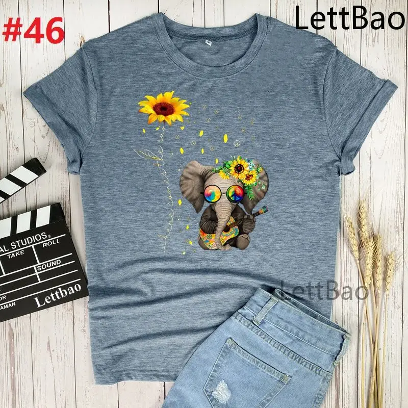 Elephant Sunflower Women T-Shirts Casual Clothes Funny Brand T Shirt Ulzzang Casual Hip Hop Tshirt Short Sleeve Tops Tees Female
Elephant Sunflower Women T-Shirts Casual Clothes Funny Brand T Shirt Ulzzang Casual Hip Hop Tshirt Short Sleeve Tops Tees Female