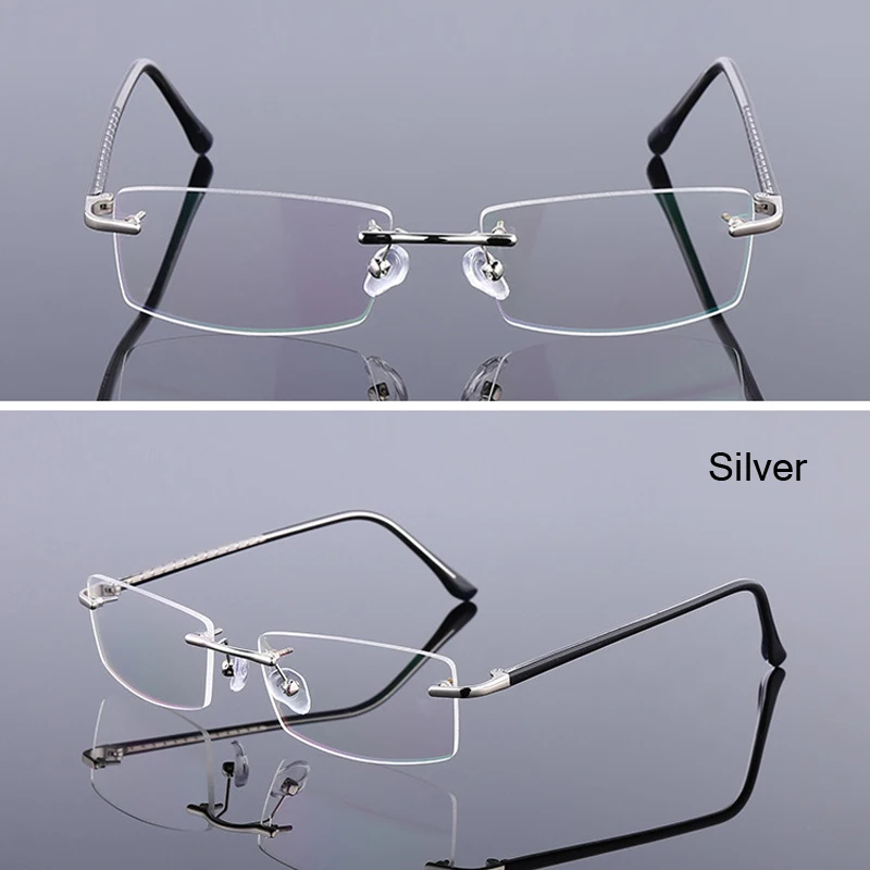 Elbru ультралегкие безрамные очки из сплава модные Универсальные плоские с