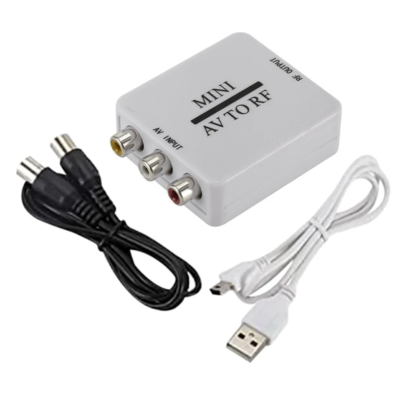 RCA / A / V Composite Video Cable to RF / Coaxial / Coaxial Converter HDMI-Compatible Modulator TV
RCA / A / V Composite Video Cable to RF / Coaxial / Coaxial Converter HDMI-Compatible Modulator TV