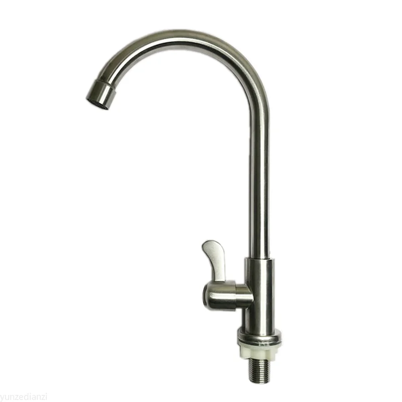 Kitchen Faucet 304 Stainless Steel Single Cold Water Faucet Kitchen Tap Universal Tube Kitchen Accessories
Kitchen Faucet 304 Stainless Steel Single Cold Water Faucet Kitchen Tap Universal Tube Kitchen Accessories