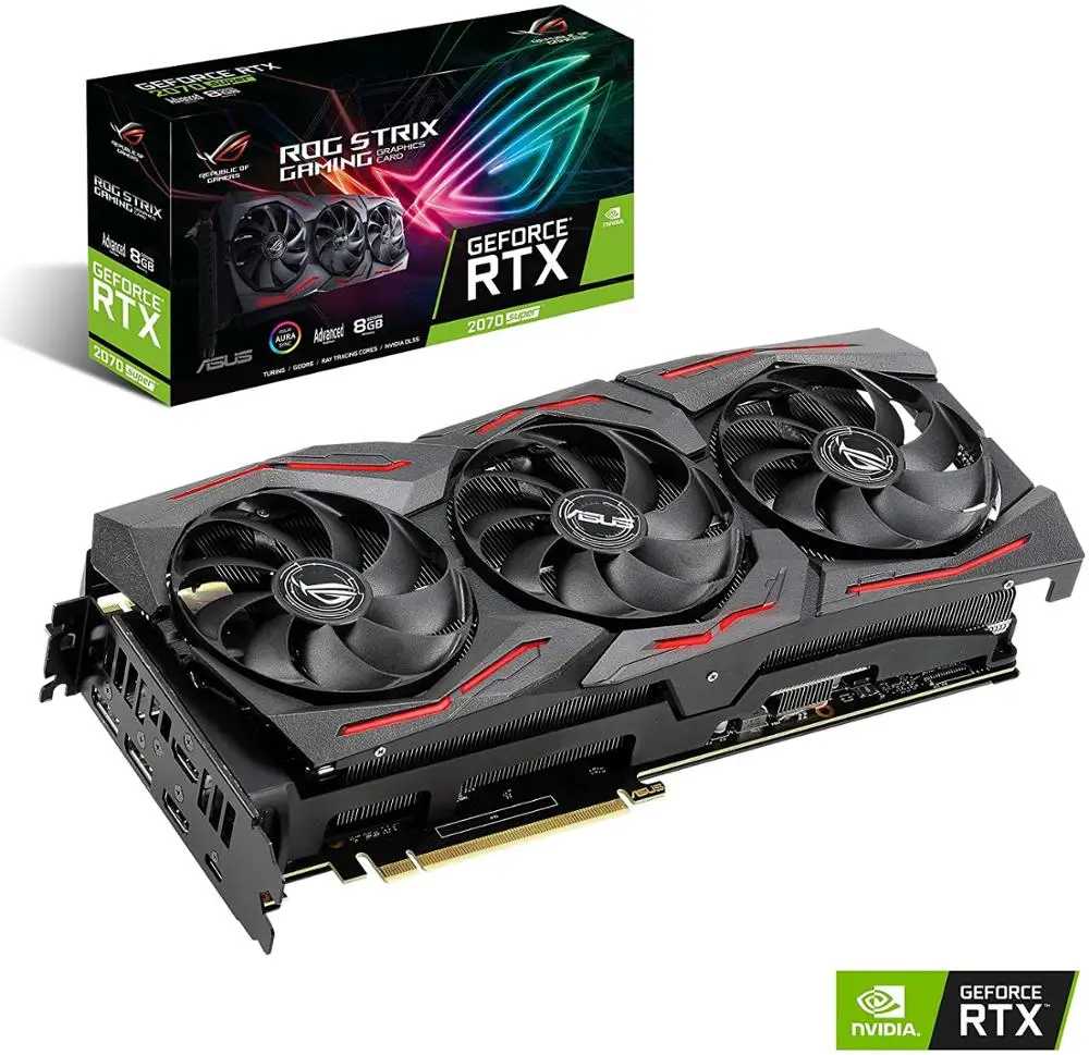 ASUS ROG-STRIX-RTX2070S-A8G-GAMING RTX 2070 SUPER 1605-1830 МГц 14000 игровая настольная графическая карта PUBG