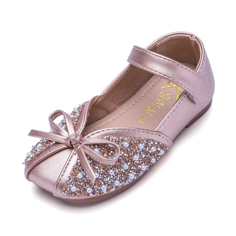 Girls Princess Shoes Fashion Velcro Leather Shoes Bow Slip Slip Shoes Soft Bottom Rhinestone New Korean Spring & Autumn RANMO
Girls Princess Shoes Fashion Velcro Leather Shoes Bow Slip Slip Shoes Soft Bottom Rhinestone New Korean Spring & Autumn RANMO