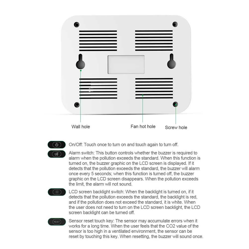 Portable Digital CO2 Detector Multifunctional Formaldehyde Tester Air Quality Monitor Air Analyzer Digital CO2 HCHO PM2.5 Meter
Portable Digital CO2 Detector Multifunctional Formaldehyde Tester Air Quality Monitor Air Analyzer Digital CO2 HCHO PM2.5 Meter