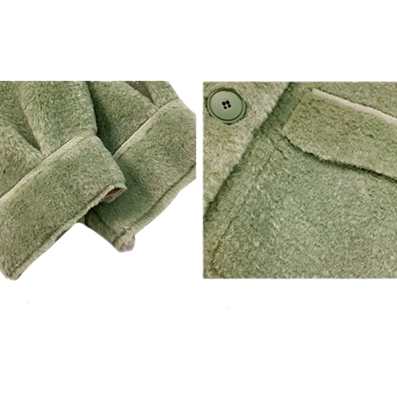 Avocado Green Woolen Faux Lamb Fur Coat Female Autumn 2020 New Imitation Velvet Long Section Loose Lapel Thick Woolen Coat
Avocado Green Woolen Faux Lamb Fur Coat Female Autumn 2020 New Imitation Velvet Long Section Loose Lapel Thick Woolen Coat