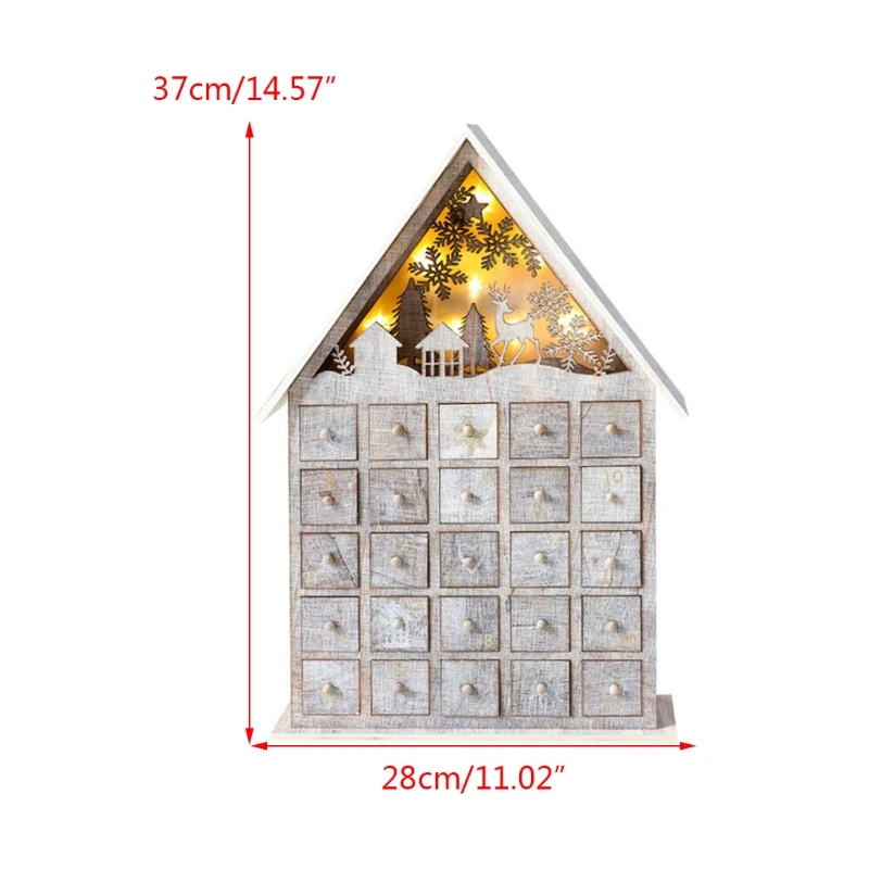Christmas Wooden Advent Calendar Countdown Decoration with Drawers LED Light Ornament Battery Operated for Adults Kids
Christmas Wooden Advent Calendar Countdown Decoration with Drawers LED Light Ornament Battery Operated for Adults Kids