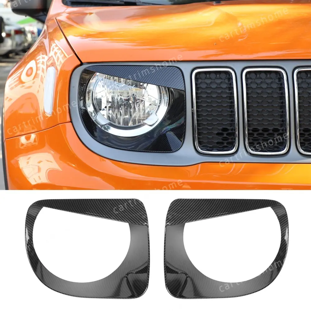 Carbon fiber ABS Front Headlight Lamp Angry Eyes Cover for Jeep Renegade 2019+ 
Carbon fiber ABS Front Headlight Lamp Angry Eyes Cover for Jeep Renegade 2019+