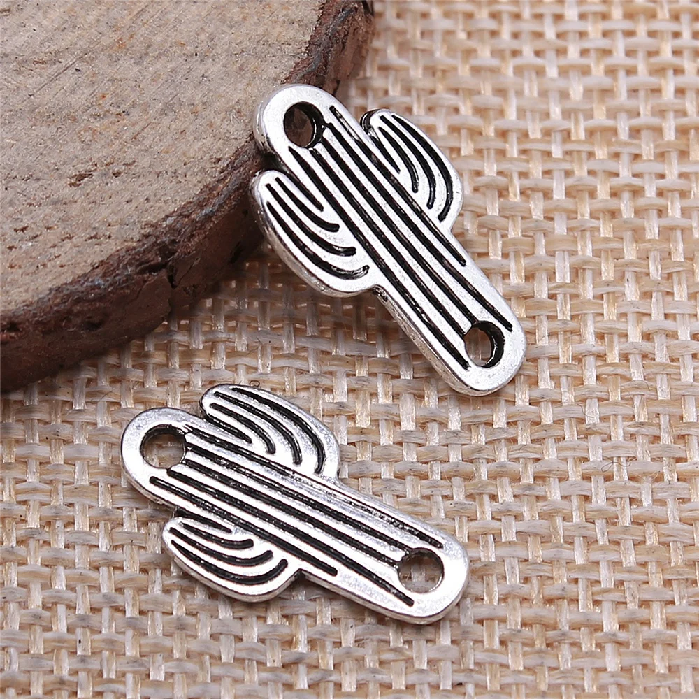 Charms for Jewelry Making Findings Handmade DIY Craft 20pcs Antique Silver Color 12x21mm Cactus Connector Charms Pendant
Charms for Jewelry Making Findings Handmade DIY Craft 20pcs Antique Silver Color 12x21mm Cactus Connector Charms Pendant