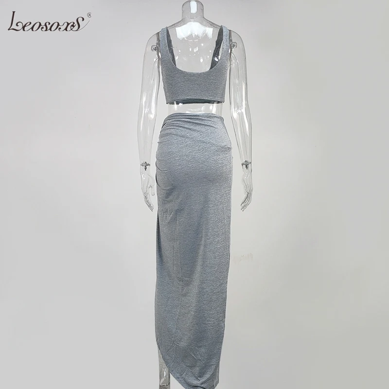 Sexy Party 2 Piece Set Women 2019 Plus Size Crop Top Twist Side Split Long Skirts Matching Sets Club Two Piece Outfits
Sexy Party 2 Piece Set Women 2019 Plus Size Crop Top Twist Side Split Long Skirts Matching Sets Club Two Piece Outfits