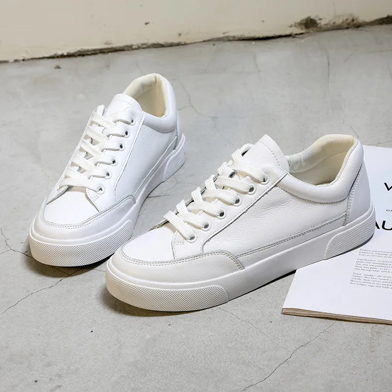 Genuine Leather Women Sneakers Fashion Thick Bottom Vulcanized Shoes Ladies Sport Walking Running Shoes Comfortable White Shoes
Genuine Leather Women Sneakers Fashion Thick Bottom Vulcanized Shoes Ladies Sport Walking Running Shoes Comfortable White Shoes