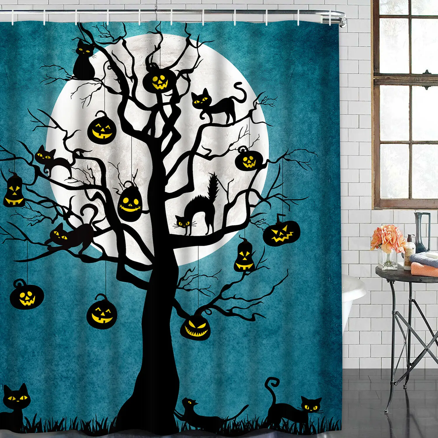 Shower Curtain Halloween Tree Home Bathroom Hooks Dorm Waterproof Art Decoration
Shower Curtain Halloween Tree Home Bathroom Hooks Dorm Waterproof Art Decoration