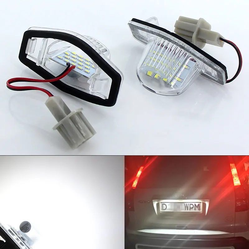 

Светодиодсветильник лампа для номерного знака автомобиля, 2 шт., canbus для Honda Crv Fit Jazz Hrv Frv cr-v поток Одиссеи 12 В SMD 18