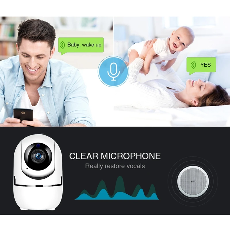 IP Camera WIFI Wireless Home Security Camera Tracking Baby Monitor Camera Cloud HD Surveillance Wifi Camera-EU Plug
IP Camera WIFI Wireless Home Security Camera Tracking Baby Monitor Camera Cloud HD Surveillance Wifi Camera-EU Plug