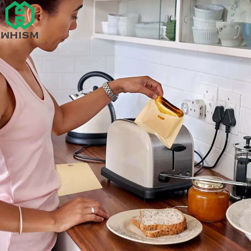WHISM 5Pcs Reusable Toast Bag for Grilled Cheese Sandwiches Pizza Non-stick Baked Toaster Bread Heating Bags Kitchen Gadget
WHISM 5Pcs Reusable Toast Bag for Grilled Cheese Sandwiches Pizza Non-stick Baked Toaster Bread Heating Bags Kitchen Gadget