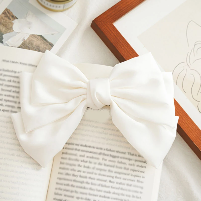 Women Girls Satin Hair Clip Barrette Ponytail Hair Accessories Solid Color Three Layers Big Large Bow Hairpin Hair Ornament 1Pcs
Women Girls Satin Hair Clip Barrette Ponytail Hair Accessories Solid Color Three Layers Big Large Bow Hairpin Hair Ornament 1Pcs