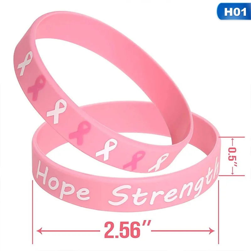 Breast Cancer Prevention Hope Faith Courage Silicone Bracelet Wrist Band Woman Girl Lady Gift Popular Fashion 2 Styles Pink
Breast Cancer Prevention Hope Faith Courage Silicone Bracelet Wrist Band Woman Girl Lady Gift Popular Fashion 2 Styles Pink