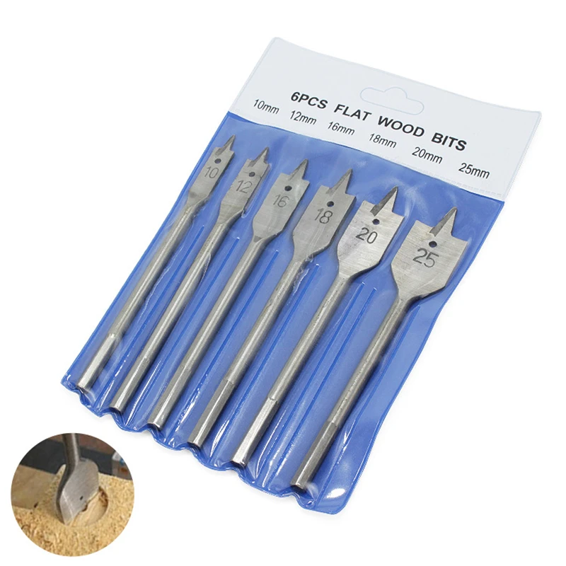 6Pcs Titanium-plated hexagonal handle Hole Saw Drill Bits Set Woodworking DIY Tool Spade Dill Bits Wood Flat Hole Drill Bit
6Pcs Titanium-plated hexagonal handle Hole Saw Drill Bits Set Woodworking DIY Tool Spade Dill Bits Wood Flat Hole Drill Bit
