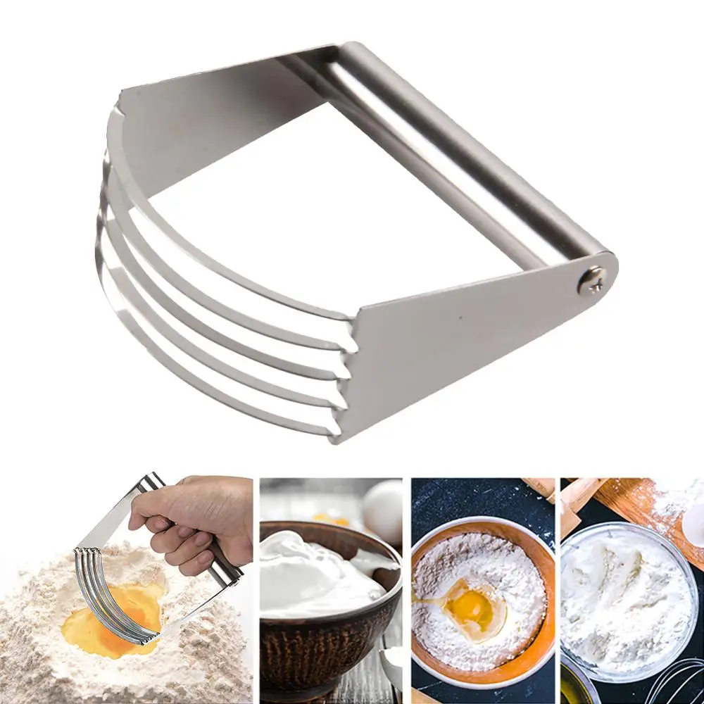 5 Blades Manual Confection Durable Butter Baking Tool Dough Blender Flour Mixer Stainless Steel Anti Slip Chef Pastry Cutter
5 Blades Manual Confection Durable Butter Baking Tool Dough Blender Flour Mixer Stainless Steel Anti Slip Chef Pastry Cutter