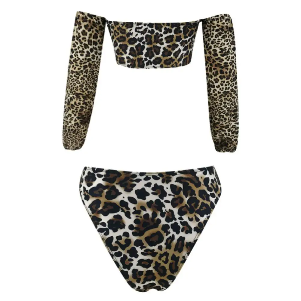 2Pcs Sexy Swimsuit Women Leopard Print Knot Off Shoulder Padded Brau Briefs Bikini Set Swimwear Women Swimsuit biquinis feminino 
2Pcs Sexy Swimsuit Women Leopard Print Knot Off Shoulder Padded Brau Briefs Bikini Set Swimwear Women Swimsuit biquinis feminino
