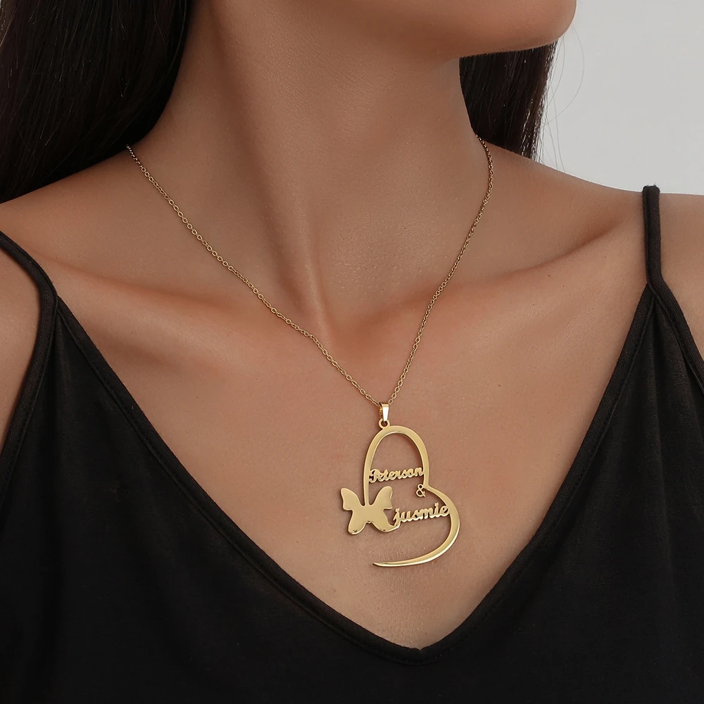 My Shape Name Custom Necklace Heart Butterfly Stainless Steel Customized Personalized Letter Pendant Necklace Gift for Lovers
My Shape Name Custom Necklace Heart Butterfly Stainless Steel Customized Personalized Letter Pendant Necklace Gift for Lovers