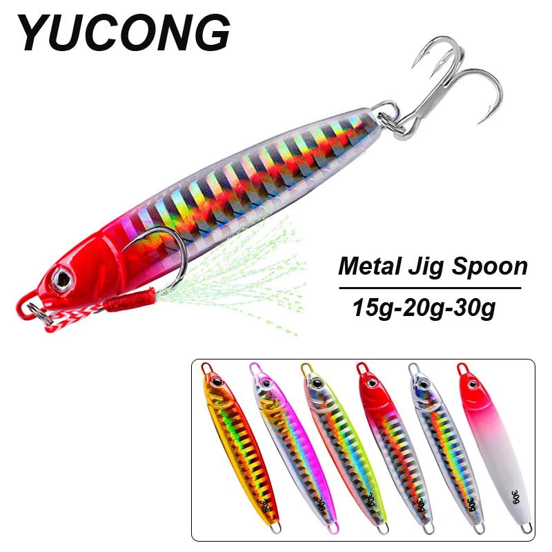 YUCONG 6Pcs/lot Slow Sinking Casting Jig Baits 15-20-30g Metal Sequin Fishing Lures Jigging Isca Fish Saltwater Sea Bass Baits
YUCONG 6Pcs/lot Slow Sinking Casting Jig Baits 15-20-30g Metal Sequin Fishing Lures Jigging Isca Fish Saltwater Sea Bass Baits