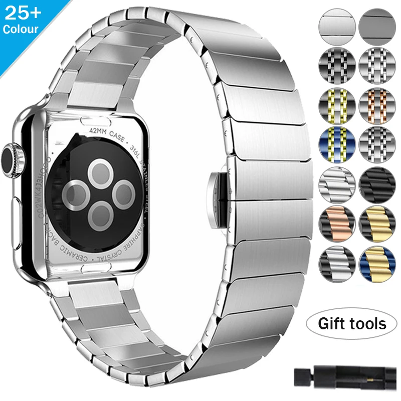 Man Bracelet for Apple Watch 6 5 4 Strap 44mm 40mm Stainless Steel Correa for Iwatch SE Metal Band Business 42mm 38mm Watchband
Man Bracelet for Apple Watch 6 5 4 Strap 44mm 40mm Stainless Steel Correa for Iwatch SE Metal Band Business 42mm 38mm Watchband
