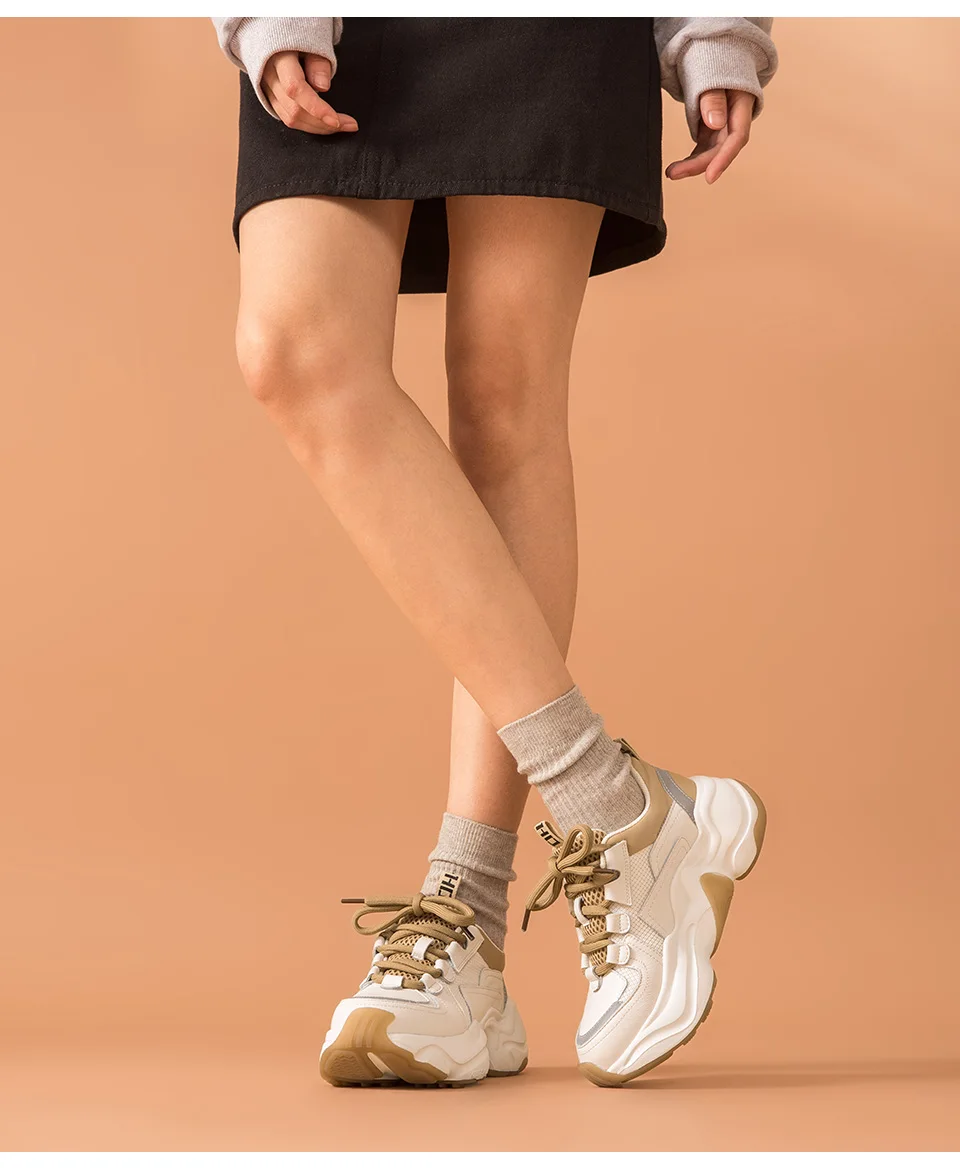 Chunky Sneakers Women Cow Leather Mesh Retro Casual Shoes Platform Lace-Up Trainers Handmade 29333
Chunky Sneakers Women Cow Leather Mesh Retro Casual Shoes Platform Lace-Up Trainers Handmade 29333
