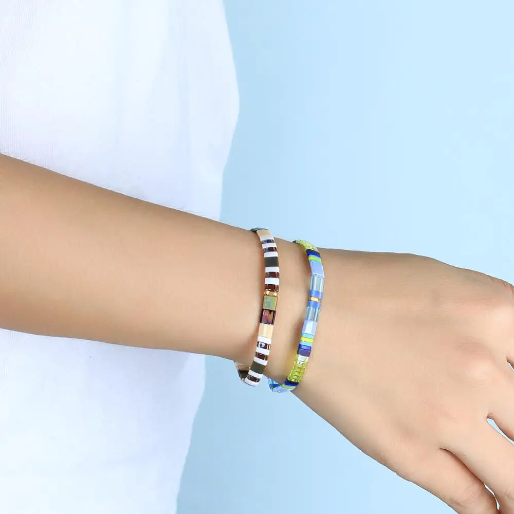 KELITCH New 2022 Women Bracelets Square Crystal Tila Beads Handmade Stacks Stretch Bracelet Fashion Girls Jewelry Couple Bangle
KELITCH New 2022 Women Bracelets Square Crystal Tila Beads Handmade Stacks Stretch Bracelet Fashion Girls Jewelry Couple Bangle