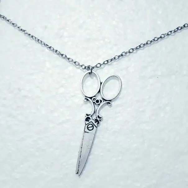 Ножничный ожерелья старинные ювелирные изделия кулон ожерелье в стиле панк