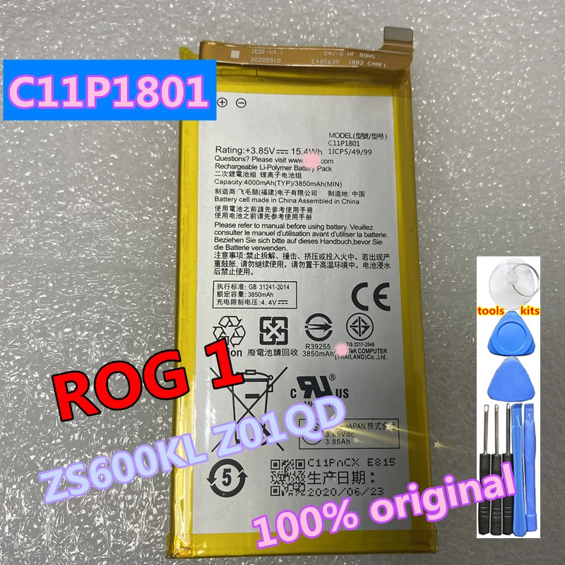 Оригинальный аккумулятор C11P1801 ZS600KL C11P1901 ZS660KL I001DA для Asus ROG 1 2 3 II Phone ZS600KL Z01QD I003D ZS661KS
Оригинальный аккумулятор C11P1801 ZS600KL C11P1901 ZS660KL I001DA для Asus ROG 1 2 3 II Phone ZS600KL Z01QD I003D ZS661KS