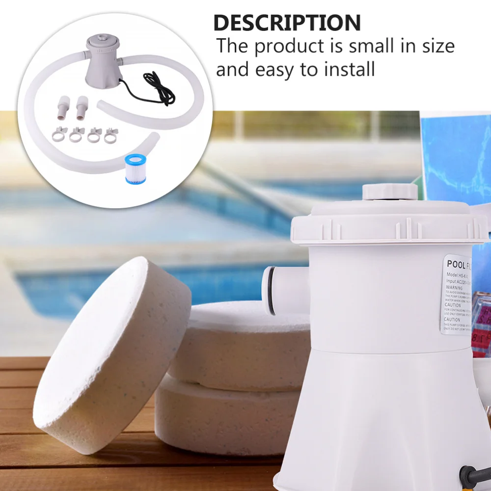 1 Set of Swimming Pool Electric Filter Pump Swimming Pool Cleaning Tool Circulation Filter With Plug
1 Set of Swimming Pool Electric Filter Pump Swimming Pool Cleaning Tool Circulation Filter With Plug