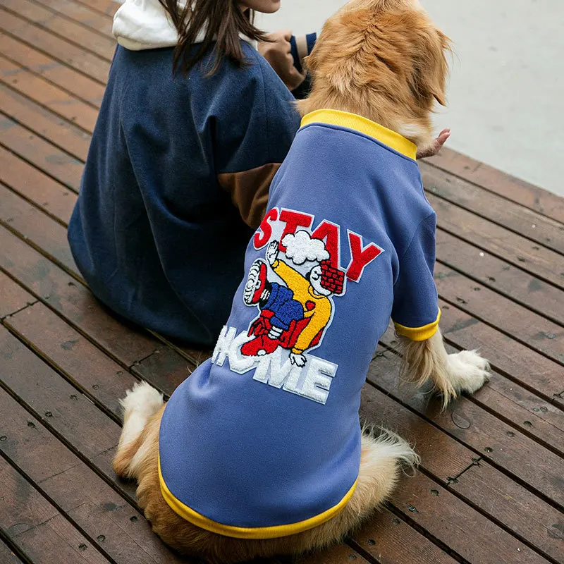 ZOOPEEN Pet Autumn And Winter Warm Sweater Fashion Blue Cartoon Pattern Big Dog Sweater Dress Two Legged Pet Clothes Decoration
ZOOPEEN Pet Autumn And Winter Warm Sweater Fashion Blue Cartoon Pattern Big Dog Sweater Dress Two Legged Pet Clothes Decoration
