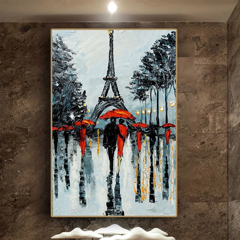 Romantic City Couple Paris Eiffel Tower Oil Painting on Canvas Art Cuadro Posters and Prints Nordic Wall Picture for Living Room
Romantic City Couple Paris Eiffel Tower Oil Painting on Canvas Art Cuadro Posters and Prints Nordic Wall Picture for Living Room
