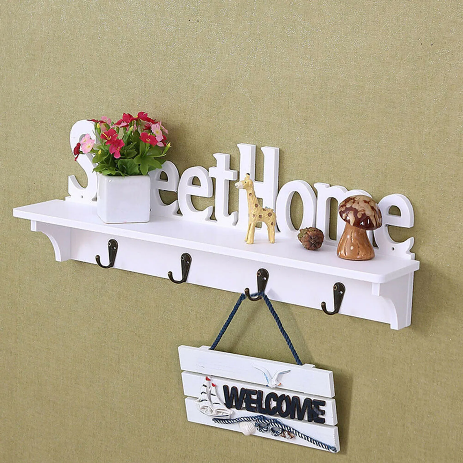 Sweehome letters key holder/hanger,Wall Mounted Clothes Coat Hook,Hat Handbag Holder,Home Decoration Accessories for Living Room
Sweehome letters key holder/hanger,Wall Mounted Clothes Coat Hook,Hat Handbag Holder,Home Decoration Accessories for Living Room