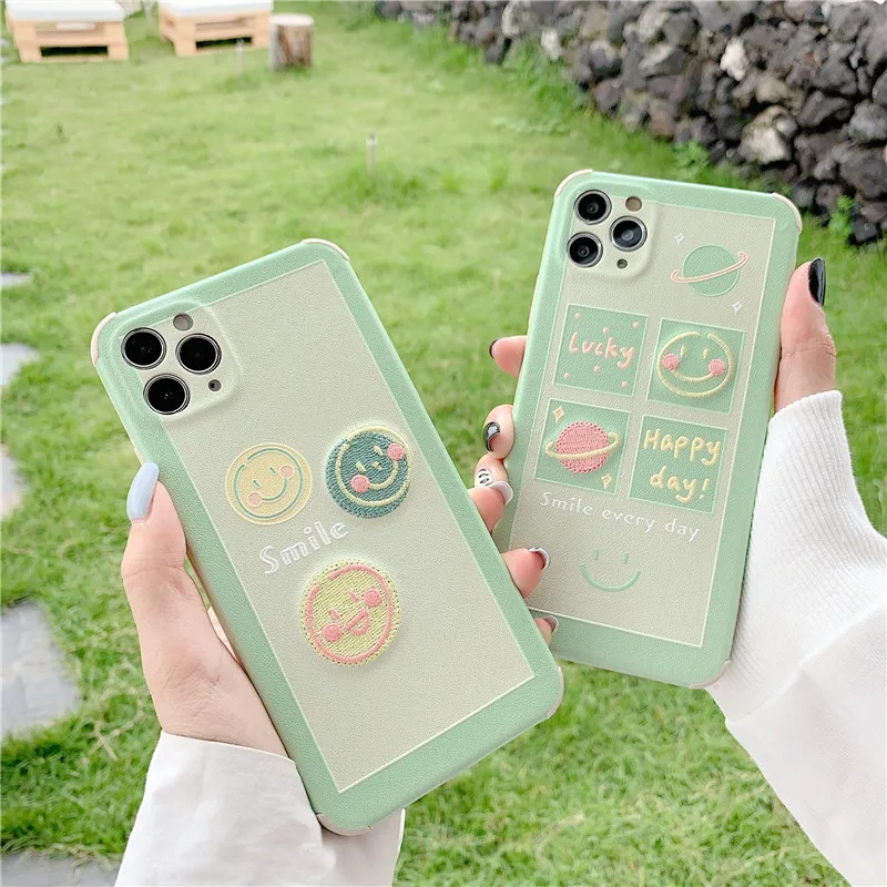 Ins Cute Mint Green Embroidery Phone Case For iPhone 11 Pro Max XR X XS Max 7 8 Plus SE Case Soft Silicone IMD Phone Back Cover
Ins Cute Mint Green Embroidery Phone Case For iPhone 11 Pro Max XR X XS Max 7 8 Plus SE Case Soft Silicone IMD Phone Back Cover