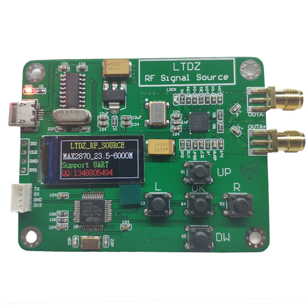 LTDZ MAX2870 STM32 Частотный Выходной диапазон 23,5-6000 МГц модуль источника сигнала USB 5 в питание частоты и режимы аксессуар
LTDZ MAX2870 STM32 Частотный Выходной диапазон 23,5-6000 МГц модуль источника сигнала USB 5 в питание частоты и режимы аксессуар