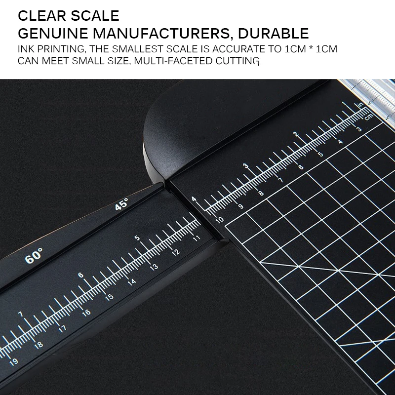Black A4 Precision Paper Cutter Papers Photo Scrapbook Trimmer Lightweight Cutting Mat Machine Tool with Scale Portable
Black A4 Precision Paper Cutter Papers Photo Scrapbook Trimmer Lightweight Cutting Mat Machine Tool with Scale Portable
