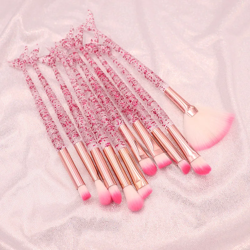 10pcs Pink Mermaid Makeup Brush Set Crystal Diamond Make up brush Eyeshadow Blush Foundation Brush Lip Brush Kits maquiagem
10pcs Pink Mermaid Makeup Brush Set Crystal Diamond Make up brush Eyeshadow Blush Foundation Brush Lip Brush Kits maquiagem