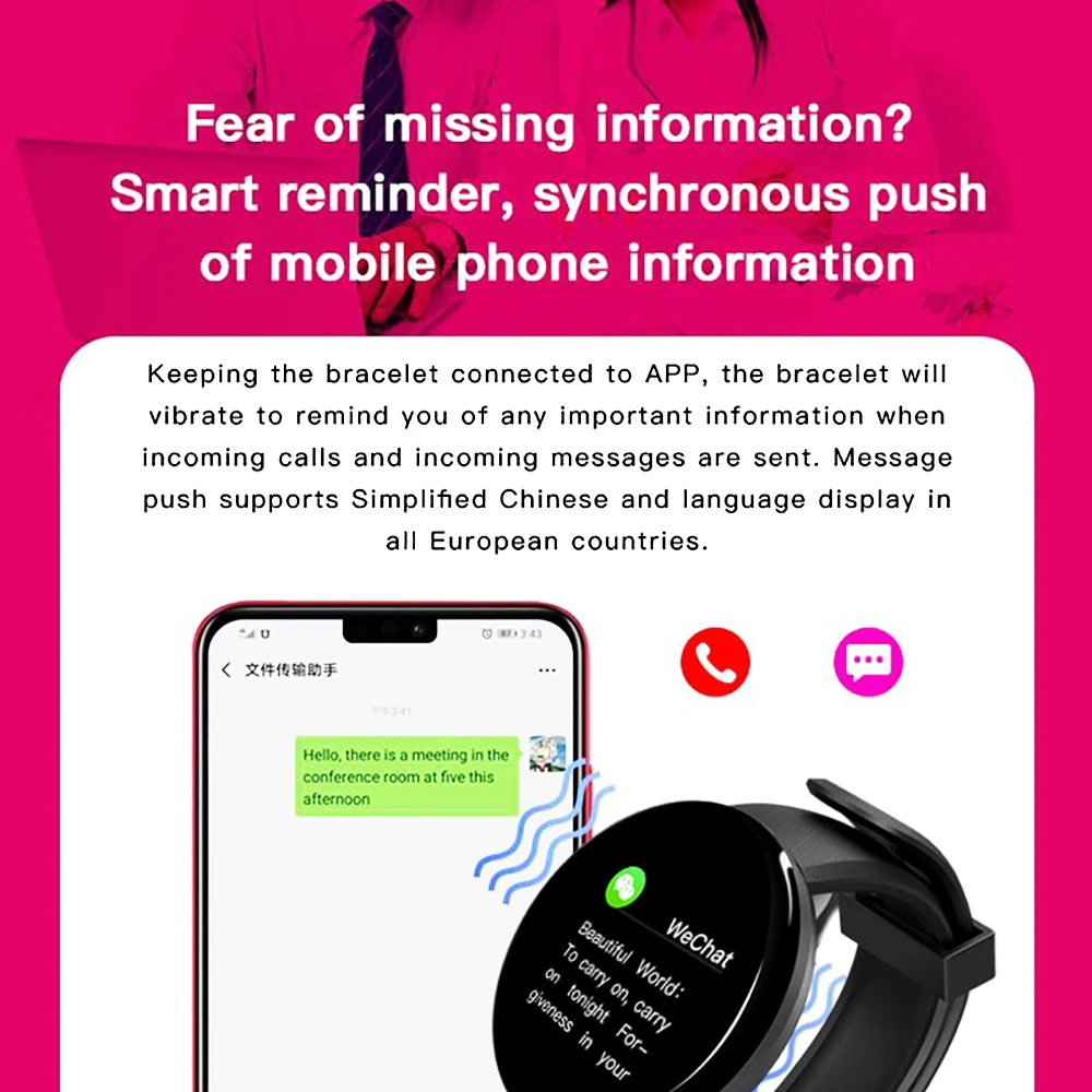 Round Smartwatch D18 Smart Watch Men Women Kids Blood Pressure Waterproof Sport Smart Watch Fitness Tracker Bluetooth 2021
Round Smartwatch D18 Smart Watch Men Women Kids Blood Pressure Waterproof Sport Smart Watch Fitness Tracker Bluetooth 2021
