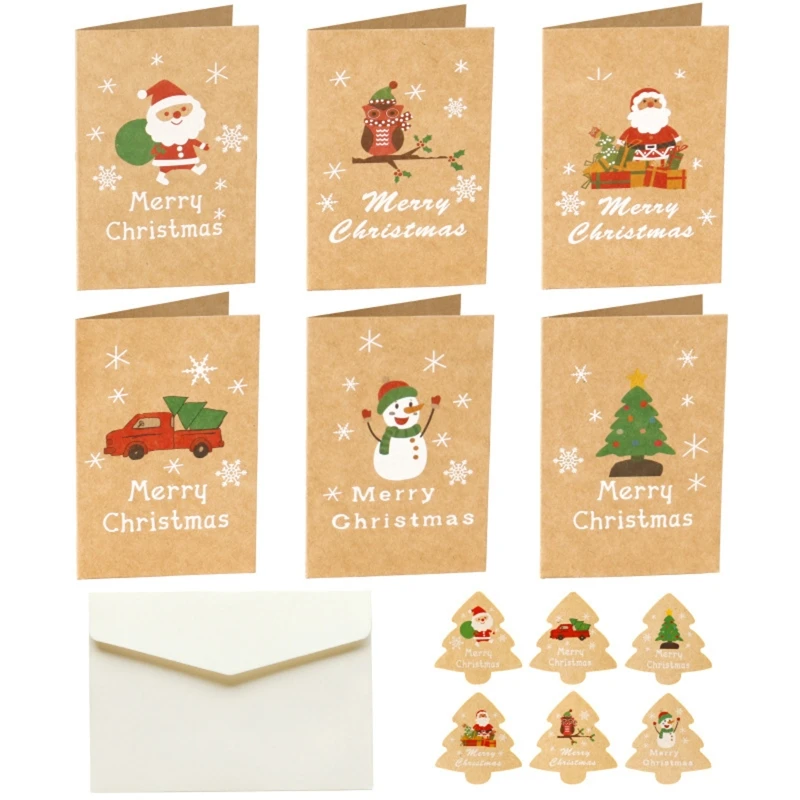 90Sets Merry Chritmas Cards Envelope Xmas Tree Stickers Holiday New Year Greeting Blessing Kraft Paper Card Gifts
90Sets Merry Chritmas Cards Envelope Xmas Tree Stickers Holiday New Year Greeting Blessing Kraft Paper Card Gifts