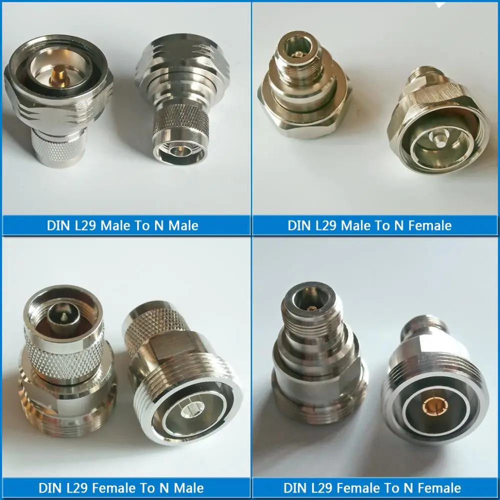 1X Pcs Kit Set Adapter 7/16 DIN L29 To N Male & Female Plug Cable Connector DIN L29 - DIN Jack Straight RF Adapters For Test
1X Pcs Kit Set Adapter 7/16 DIN L29 To N Male & Female Plug Cable Connector DIN L29 - DIN Jack Straight RF Adapters For Test